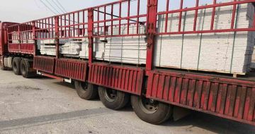 运城 白麻荔枝面外墙干挂，工厂装车日常