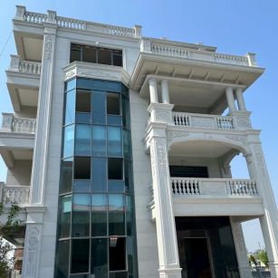 运城 白麻花岗岩别墅外墙干挂效果展示