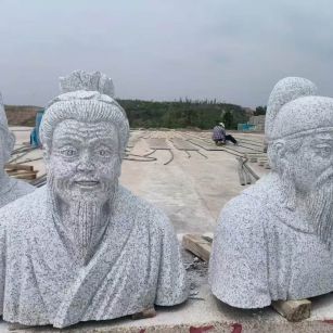 运城 白麻花岗岩石材人物立体雕刻