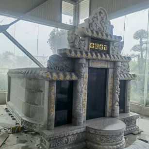 运城 芝麻白墓碑效果展示图