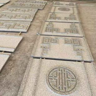 运城 白麻花岗岩外墙立面雕刻板