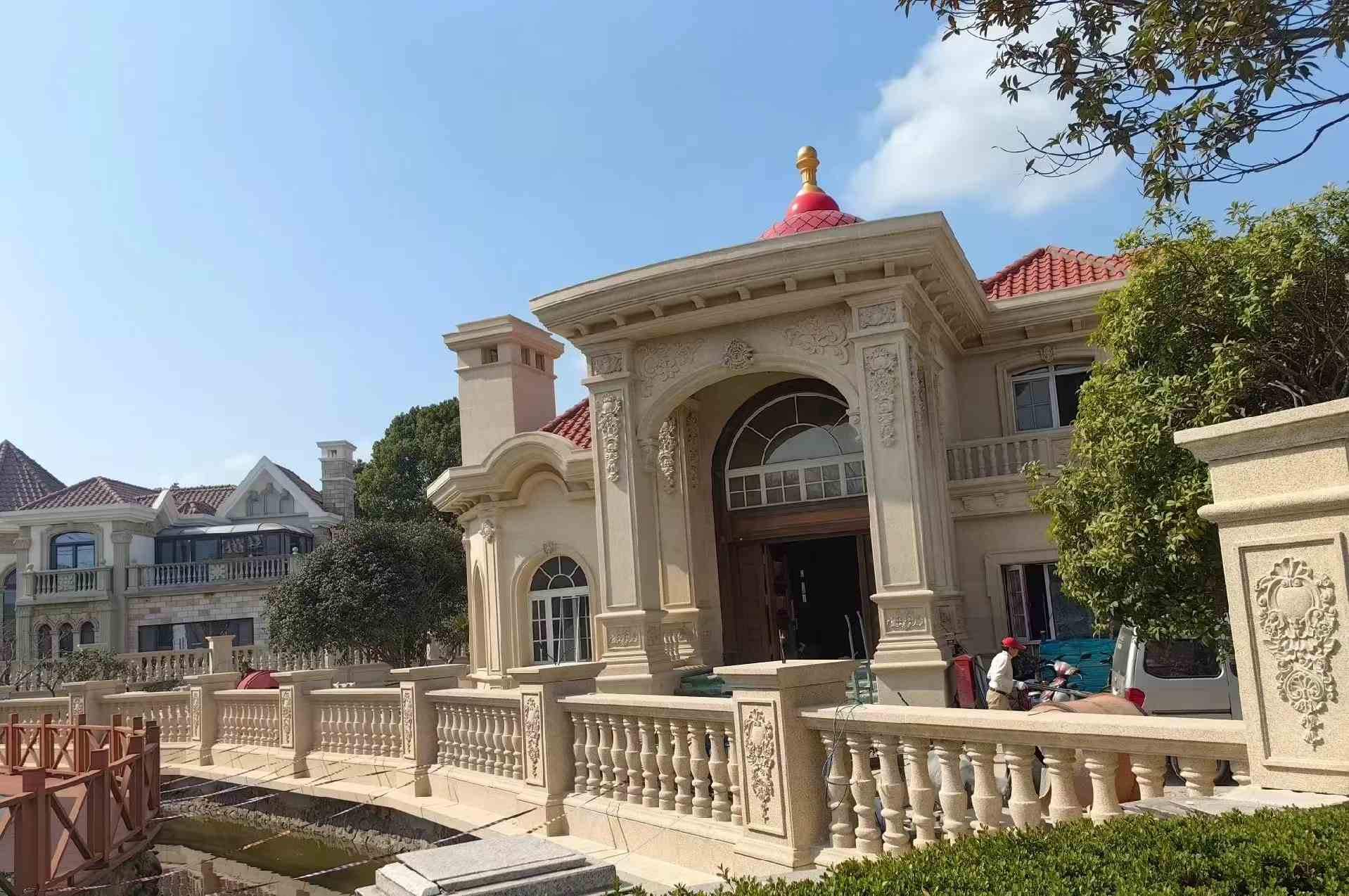 运城 黄金麻花岗岩欧式别墅