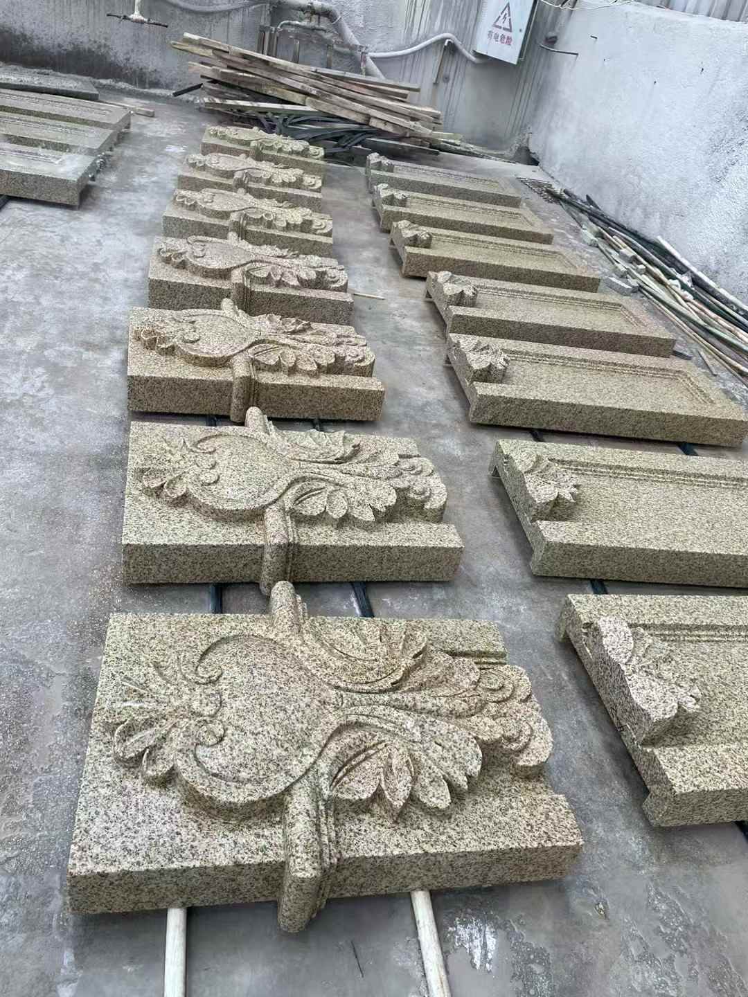 运城 黄金麻花岗岩别墅外墙雕刻板