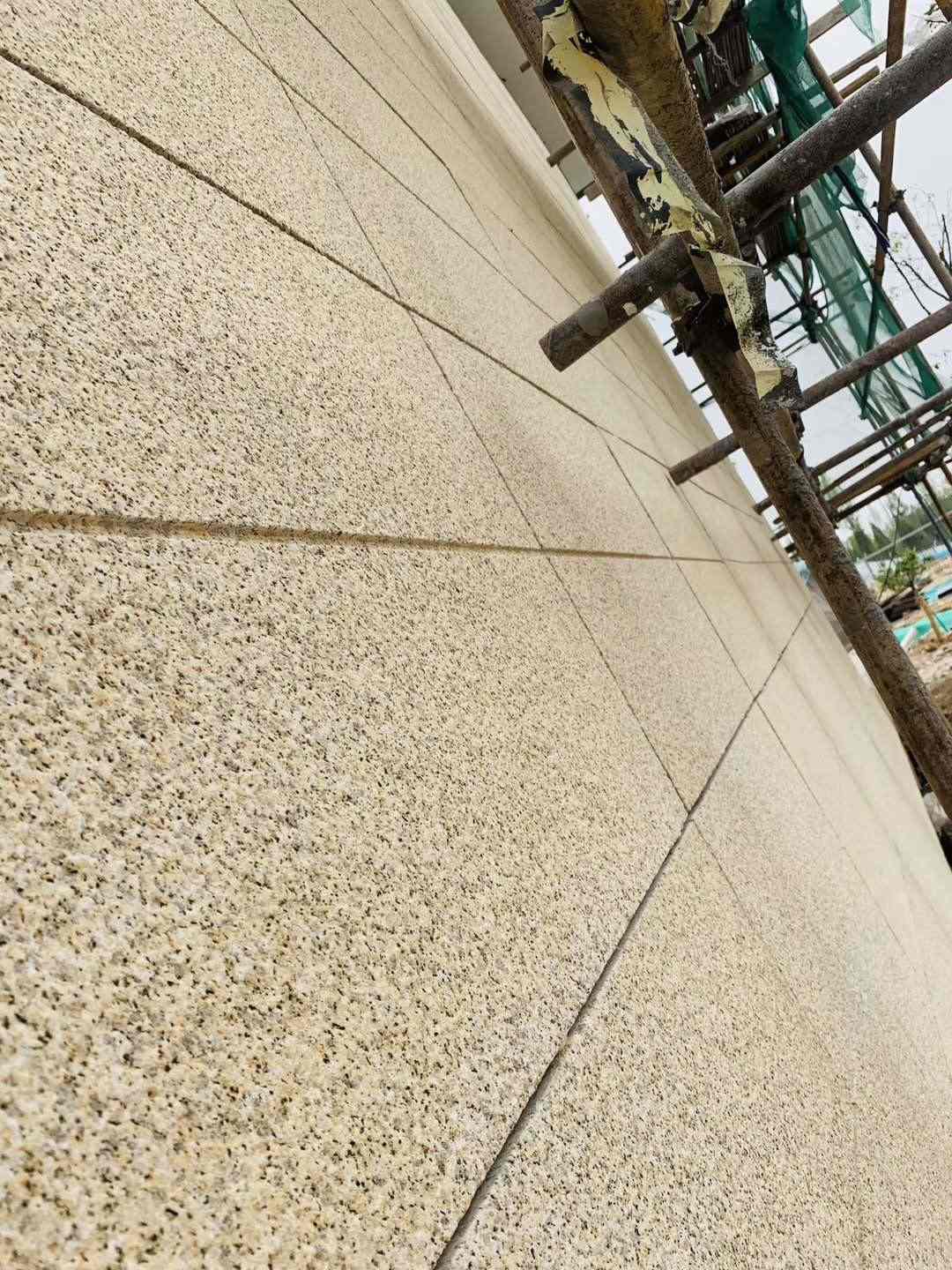 运城 黄金麻花岗岩荔枝面外墙干挂石材效果示例