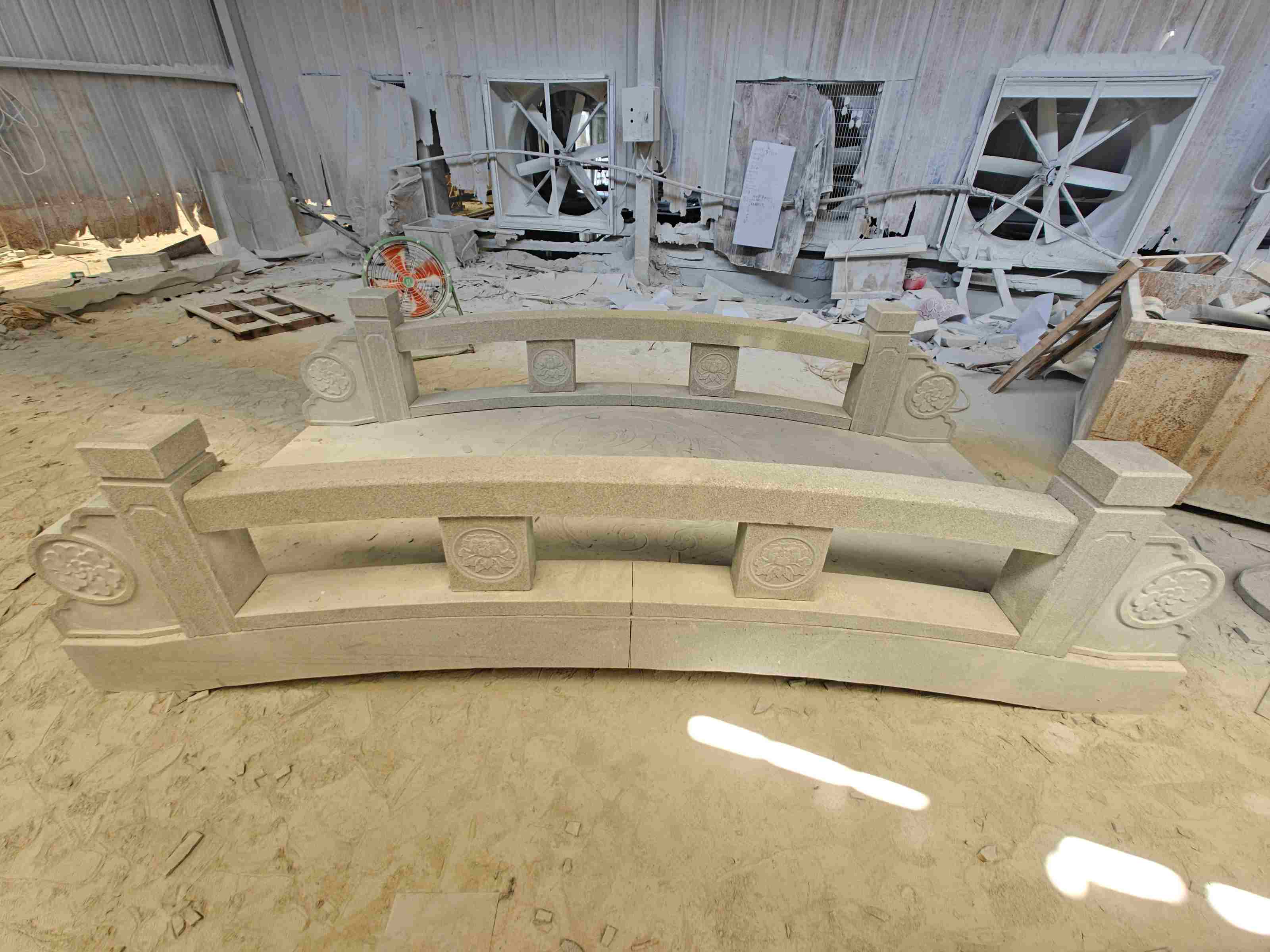 运城 芝麻灰花岗岩异形加工-拱桥，石桥