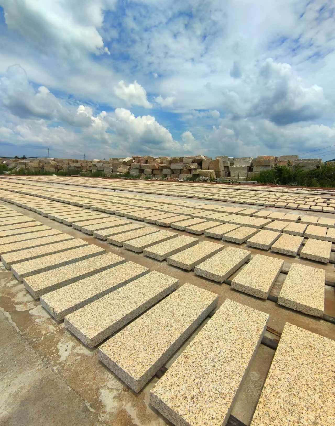 运城 黄金麻荔枝面花岗岩石材地铺石防护中