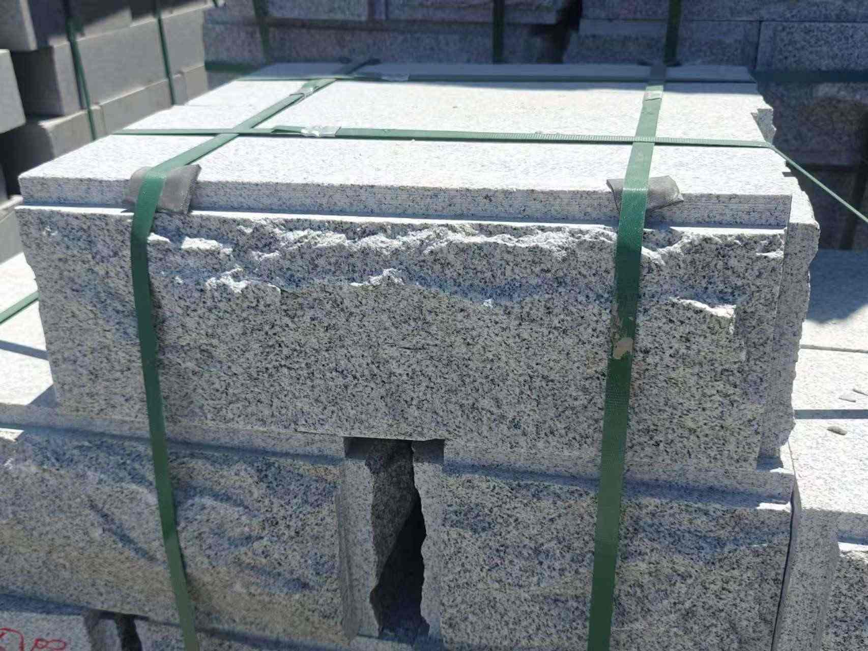 运城 芝麻白花岗岩自然面成品