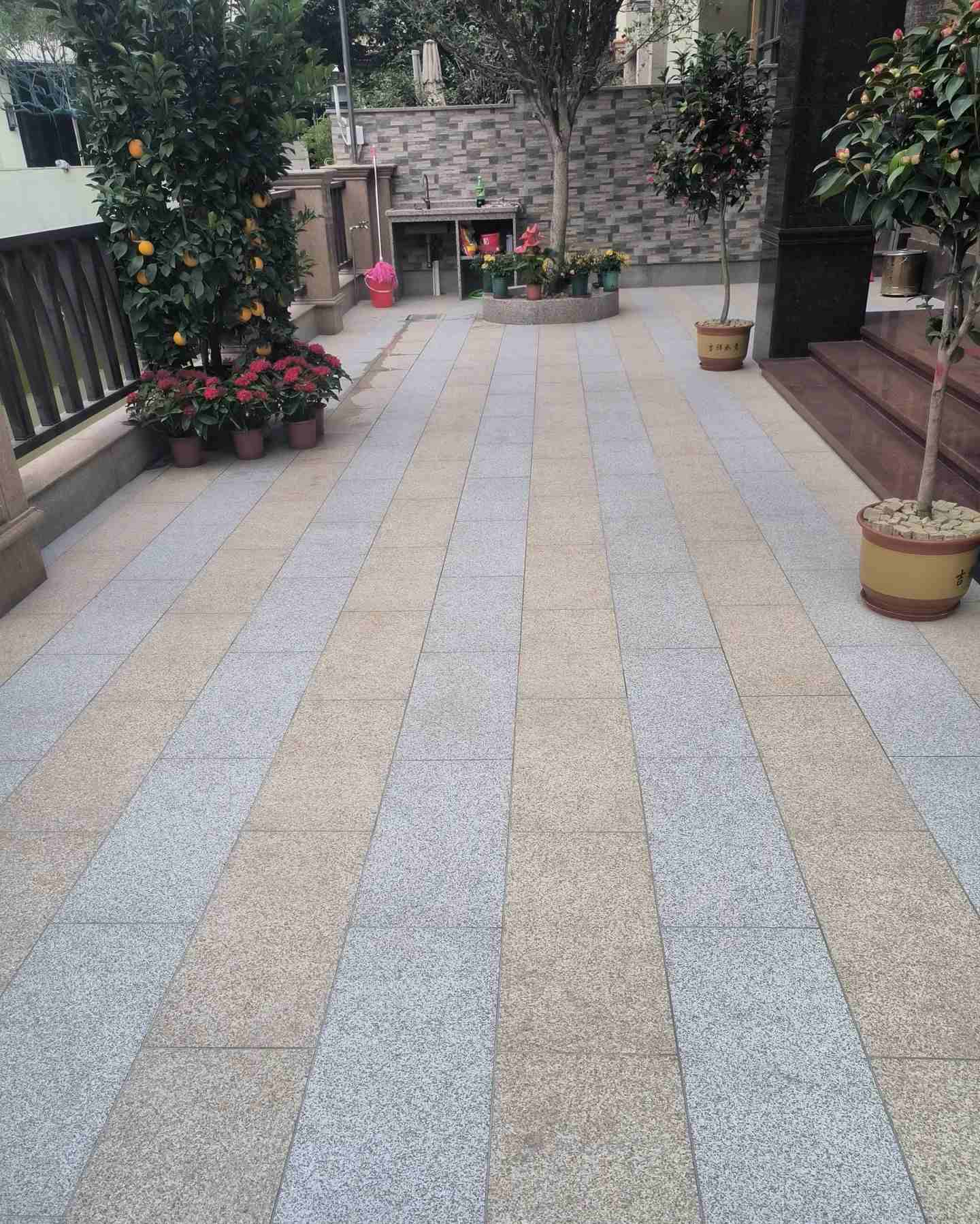 运城 黄金麻白麻荔枝面庭院铺装展示